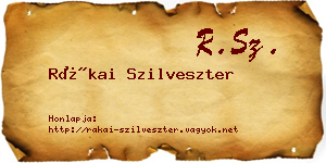 Rákai Szilveszter névjegykártya
